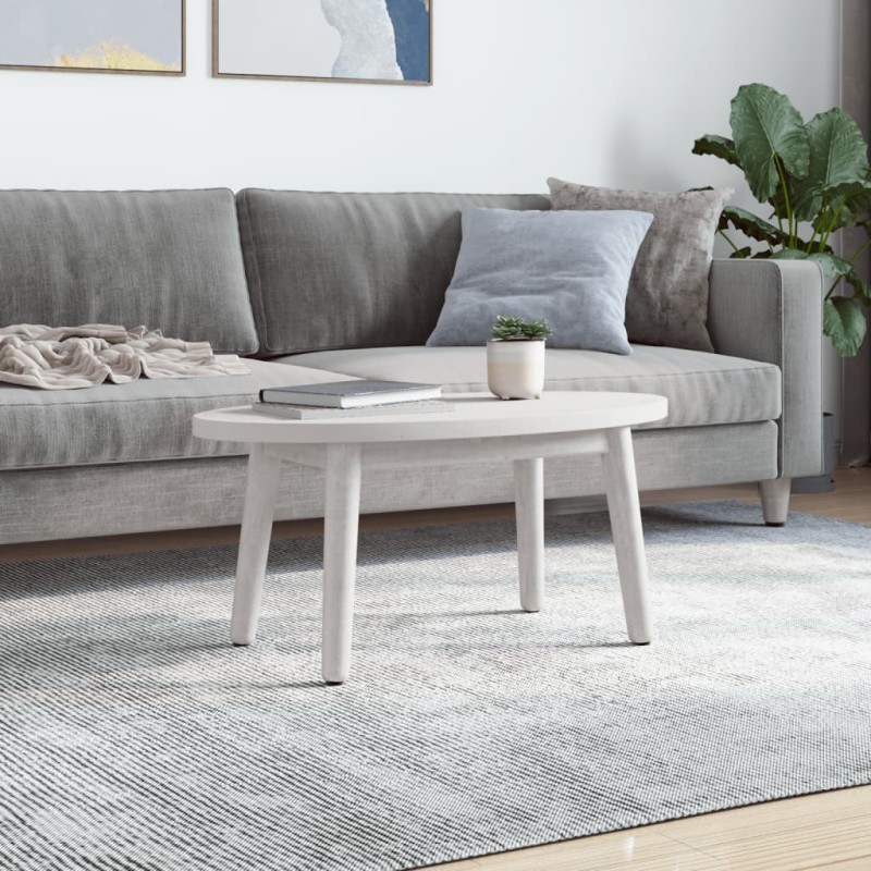 vidaXL Tablero de mesa ovalado madera maciza pino blanco 80x40x2,5 cm vidaXL Tablero de mesa ovalado madera maciza pino blanco 80x40x2,5 cm