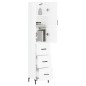 vidaXL Aparador alto madera contrachapada blanco brillo 34,5x34x180 cm vidaXL Aparador alto madera contrachapada blanco brillo 34,5x34x180 cm