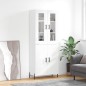 vidaXL Aparador alto madera contrachapada blanco brillo 69,5x34x180 cm vidaXL Aparador alto madera contrachapada blanco brillo 69,5x34x180 cm