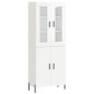 vidaXL Aparador alto madera contrachapada blanco brillo 69,5x34x180 cm vidaXL Aparador alto madera contrachapada blanco brillo 69,5x34x180 cm