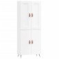 vidaXL Aparador alto madera contrachapada blanco brillo 69,5x34x180 cm vidaXL Aparador alto madera contrachapada blanco brillo 69,5x34x180 cm