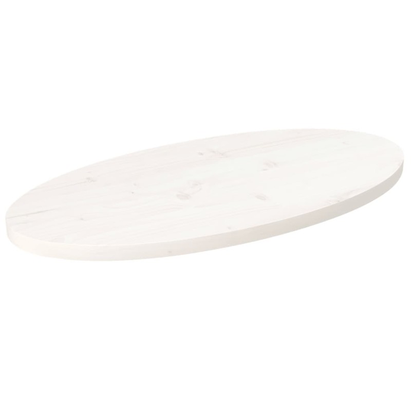 vidaXL Tablero de mesa ovalado madera maciza pino blanco 70x35x2,5 cm vidaXL Tablero de mesa ovalado madera maciza pino blanco 70x35x2,5 cm