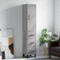 vidaXL Aparador alto madera contrachapada gris Sonoma 34,5x34x180 cm vidaXL Aparador alto madera contrachapada gris Sonoma 34,5x34x180 cm