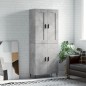 vidaXL Aparador alto madera contrachapada gris hormigón 69,5x34x180 cm
