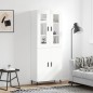 vidaXL Aparador alto madera contrachapada blanco 69,5x34x180 cm vidaXL Aparador alto madera contrachapada blanco 69,5x34x180 cm