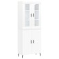 vidaXL Aparador alto madera contrachapada blanco 69,5x34x180 cm vidaXL Aparador alto madera contrachapada blanco 69,5x34x180 cm