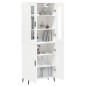 vidaXL Aparador alto madera contrachapada blanco 69,5x34x180 cm vidaXL Aparador alto madera contrachapada blanco 69,5x34x180 cm