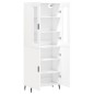 vidaXL Aparador alto madera contrachapada blanco 69,5x34x180 cm vidaXL Aparador alto madera contrachapada blanco 69,5x34x180 cm