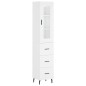 vidaXL Aparador alto madera contrachapada blanco 34,5x34x180 cm vidaXL Aparador alto madera contrachapada blanco 34,5x34x180 cm