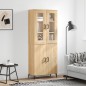 vidaXL Aparador alto madera contrachapada color roble 69,5x34x180 cm vidaXL Aparador alto madera contrachapada color roble 69,5x34x180 cm