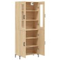 vidaXL Aparador alto madera contrachapada color roble 69,5x34x180 cm vidaXL Aparador alto madera contrachapada color roble 69,5x34x180 cm