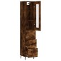 vidaXL Aparador de madera contrachapada roble ahumado 34,5x34x180 cm vidaXL Aparador de madera contrachapada roble ahumado 34,5x34x180 cm