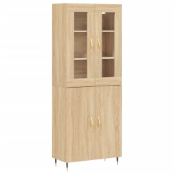 vidaXL Aparador alto madera contrachapada color roble 69,5x34x180 cm