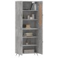 vidaXL Aparador alto madera contrachapada gris hormigón 69,5x34x180 cm vidaXL Aparador alto madera contrachapada gris hormigón 69,5x34x180 cm