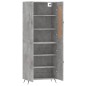 vidaXL Aparador alto madera contrachapada gris hormigón 69,5x34x180 cm vidaXL Aparador alto madera contrachapada gris hormigón 69,5x34x180 cm