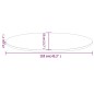 vidaXL Tablero de mesa ovalado madera maciza de pino 110x55x2,5 cm