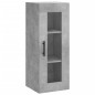 vidaXL Aparador de madera contrachapada gris hormigón 34,5x34x180 cm