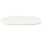 vidaXL Tablero de mesa ovalado madera maciza pino blanco 90x45x2,5 cm vidaXL Tablero de mesa ovalado madera maciza pino blanco 90x45x2,5 cm