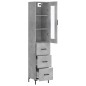 vidaXL Aparador de madera contrachapada gris hormigón 34,5x34x180 cm vidaXL Aparador de madera contrachapada gris hormigón 34,5x34x180 cm