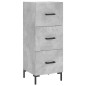 vidaXL Aparador de madera contrachapada gris hormigón 34,5x34x180 cm vidaXL Aparador de madera contrachapada gris hormigón 34,5x34x180 cm
