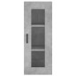 vidaXL Aparador de madera contrachapada gris hormigón 34,5x34x180 cm vidaXL Aparador de madera contrachapada gris hormigón 34,5x34x180 cm