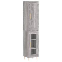 vidaXL Aparador alto madera de ingeniería gris Sonoma 34,5x34x180 cm