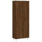 vidaXL Aparador alto madera contrachapada marrón roble 69,5x34x180 cm vidaXL Aparador alto madera contrachapada marrón roble 69,5x34x180 cm