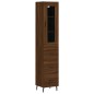 vidaXL Aparador alto madera contrachapada roble marrón 34,5x34x180 cm vidaXL Aparador alto madera contrachapada roble marrón 34,5x34x180 cm