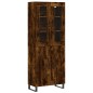 vidaXL Aparador alto madera contrachapada roble ahumado 69,5x34x180 cm vidaXL Aparador alto madera contrachapada roble ahumado 69,5x34x180 cm