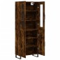 vidaXL Aparador alto madera contrachapada roble ahumado 69,5x34x180 cm vidaXL Aparador alto madera contrachapada roble ahumado 69,5x34x180 cm