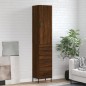 vidaXL Aparador alto madera contrachapada roble marrón 34,5x34x180 cm vidaXL Aparador alto madera contrachapada roble marrón 34,5x34x180 cm