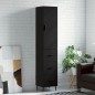 vidaXL Aparador de madera contrachapada negro 34,5x34x180 cm vidaXL Aparador de madera contrachapada negro 34,5x34x180 cm