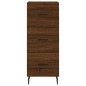 vidaXL Aparador alto madera contrachapada roble marrón 34,5x34x180 cm