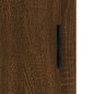 vidaXL Aparador alto madera contrachapada roble marrón 34,5x34x180 cm
