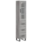 vidaXL Aparador alto madera contrachapada gris Sonoma 34,5x34x180 cm vidaXL Aparador alto madera contrachapada gris Sonoma 34,5x34x180 cm
