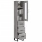 vidaXL Aparador alto madera contrachapada gris Sonoma 34,5x34x180 cm vidaXL Aparador alto madera contrachapada gris Sonoma 34,5x34x180 cm