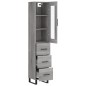 vidaXL Aparador alto madera contrachapada gris Sonoma 34,5x34x180 cm vidaXL Aparador alto madera contrachapada gris Sonoma 34,5x34x180 cm