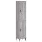 vidaXL Aparador alto madera contrachapada gris Sonoma 34,5x34x180 cm vidaXL Aparador alto madera contrachapada gris Sonoma 34,5x34x180 cm