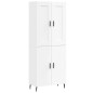vidaXL Aparador alto madera contrachapada blanco brillo 69,5x34x180 cm vidaXL Aparador alto madera contrachapada blanco brillo 69,5x34x180 cm