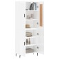 vidaXL Aparador alto madera contrachapada blanco brillo 69,5x34x180 cm vidaXL Aparador alto madera contrachapada blanco brillo 69,5x34x180 cm