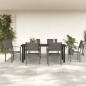vidaXL Juego de comedor para jardín 7 piezas acero y textilene negro vidaXL Juego de comedor para jardín 7 piezas acero y textilene negro