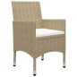 vidaXL Juego de comedor de jardín de 5 piezas beige vidaXL Juego de comedor de jardín de 5 piezas beige