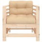 vidaXL Sillones de jardín con cojines 2 uds madera maciza de pino vidaXL Sillones de jardín con cojines 2 uds madera maciza de pino