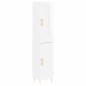 vidaXL Aparador alto madera contrachapada blanco brillo 34,5x34x180 cm vidaXL Aparador alto madera contrachapada blanco brillo 34,5x34x180 cm