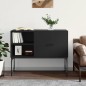 vidaXL Aparador de madera de ingeniería negro 100x40x79,5 cm vidaXL Aparador de madera de ingeniería negro 100x40x79,5 cm