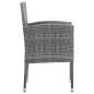 vidaXL Juego de comedor jardín 7 pzas ratán sintético acero gris negro vidaXL Juego de comedor jardín 7 pzas ratán sintético acero gris negro