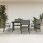 vidaXL Juego de comedor para jardín 5 piezas acero y textilene negro vidaXL Juego de comedor para jardín 5 piezas acero y textilene negro