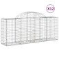 vidaXL Cestas de gaviones 12 uds forma de arco hierro 200x50x80/100 cm vidaXL Cestas de gaviones 12 uds forma de arco hierro 200x50x80/100 cm