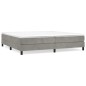 vidaXL Cama box spring con colchón terciopelo gris claro 200x200 cm vidaXL Cama box spring con colchón terciopelo gris claro 200x200 cm
