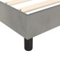 vidaXL Cama box spring con colchón terciopelo gris claro 200x200 cm vidaXL Cama box spring con colchón terciopelo gris claro 200x200 cm